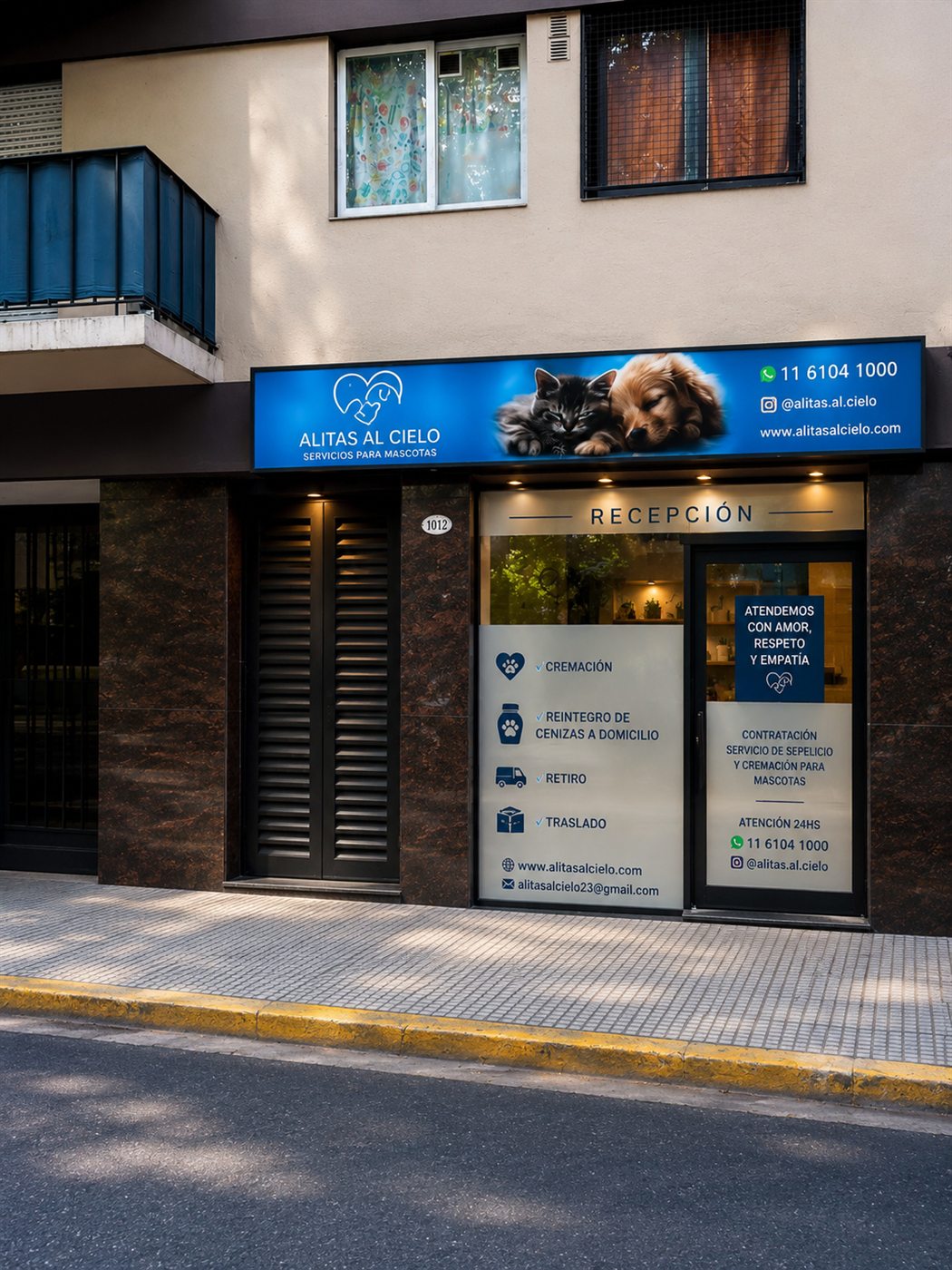 Frente de la sede CABA de Alitas al Cielo